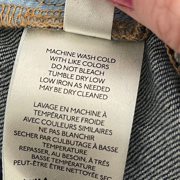 Pilcro The Arch Jeans Womens 25 Petite Blue Barrel Leg Distressed High Rise - Picture 5 of 10